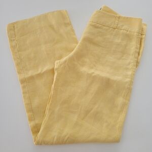 The Limited Women's Chinos in Soft Yellow 100% Linen Size 6
